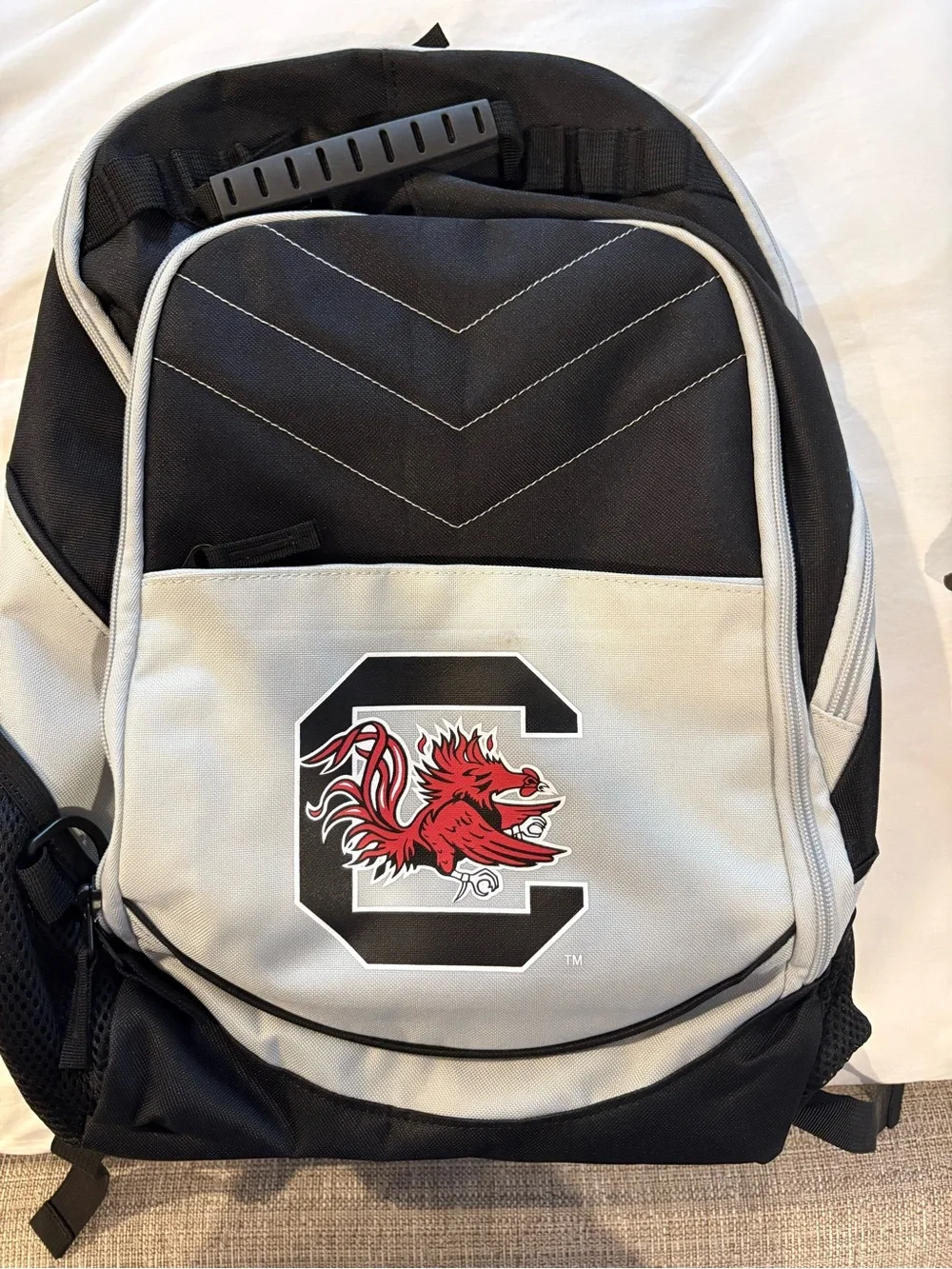 University Gamecock Logo Black and Gray Men's Backpack
